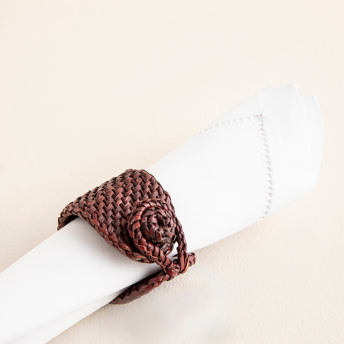 Rattan Napkin Ring Dark Brown