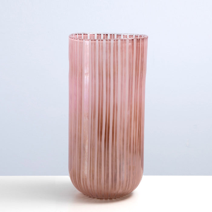 Savelli Glass Vase 20x40 cm Pink