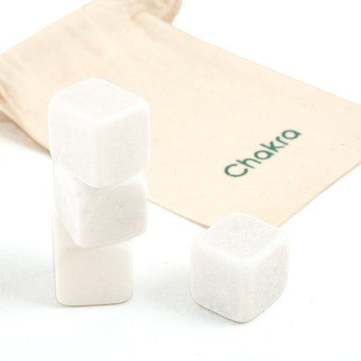 Ice Marble Stone Set for Drink 2 cm White