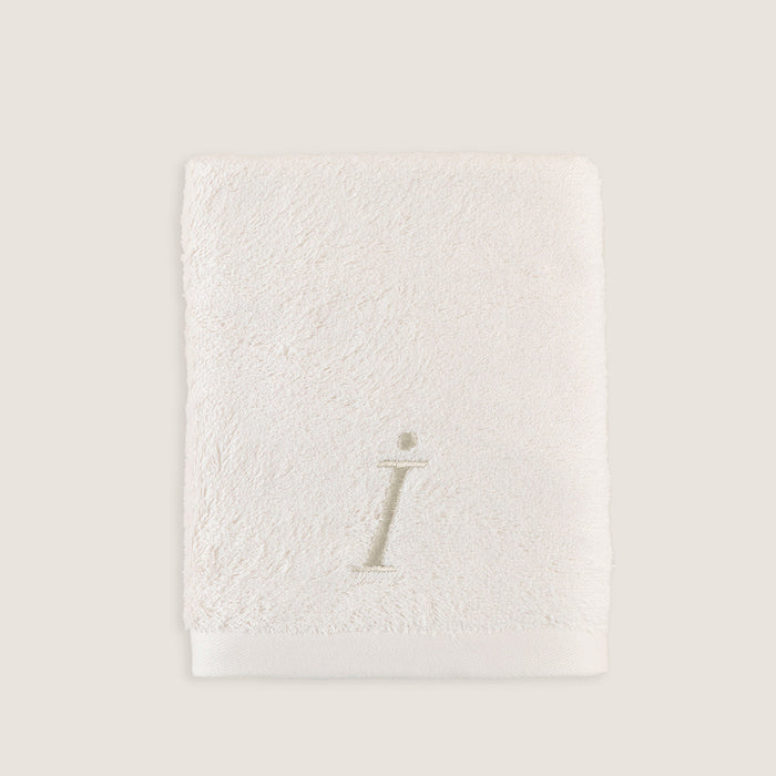 Solid Embroidered Face Towel 50x90 cm(İ) Ecru