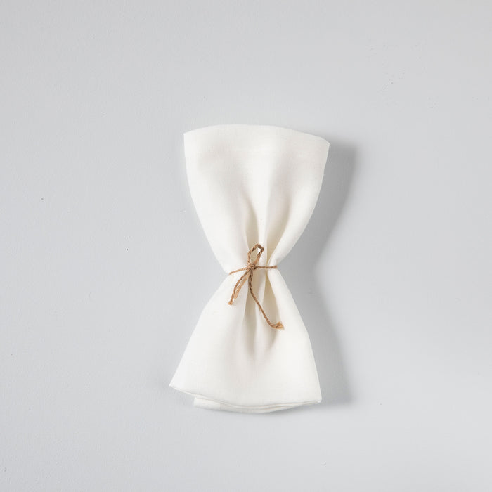 Initial Linen Napkin 45x45 cm White