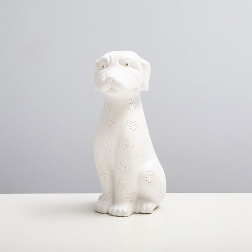 Dog Night Lamp 13x17 cm White